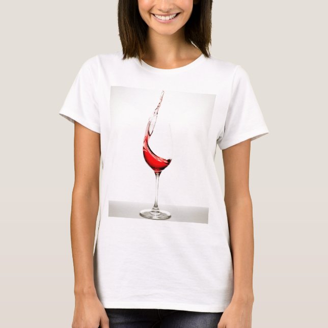 Camiseta respingo do vidro de vinho (Frente)