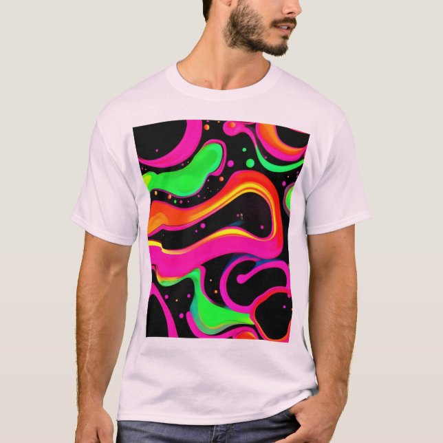 Camiseta Respingo Líquido Neon Elétrico (Frente)