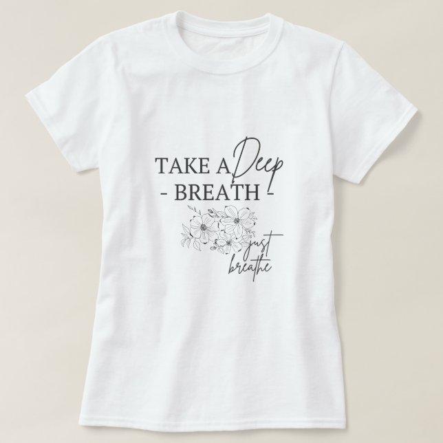 Camiseta Respira fundo (Frente do Design)
