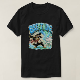 Camiseta Respirar Estou Fora Piada de Esgotamento