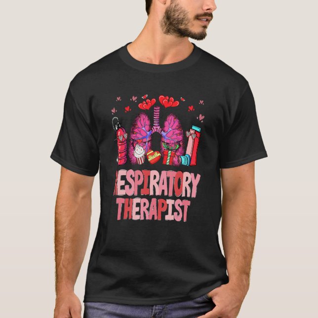 Camiseta Respiratory Therapist Oxygens Hearts Lungs Valenti (Frente)