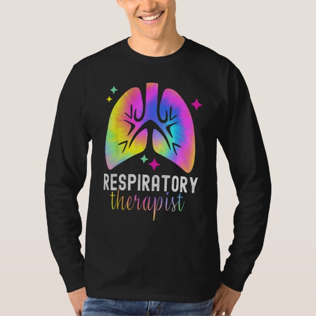 Camiseta Respiratory Therapy RT Therapist Tie Dye Lungs Cut (Frente)