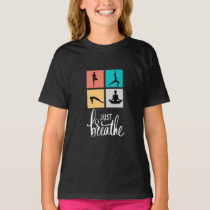 Camiseta Respire a meditação de yoga preto