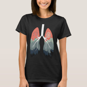 Camiseta Respire Ar Limpo Pulmão Ama Dia da Terra Roupas de