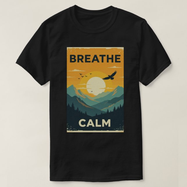Camiseta Respire Calmo (Frente do Design)