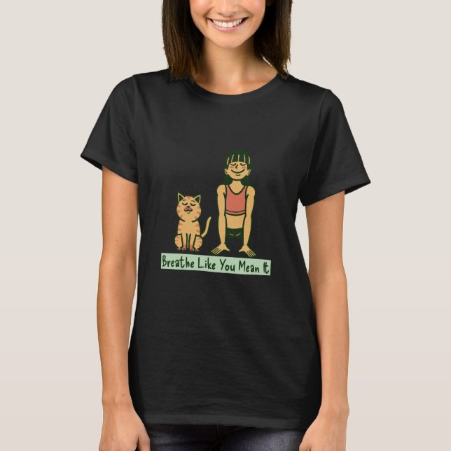 Camiseta Respire Como Se Fosse Para Valer Meditação e Mindf (Frente)