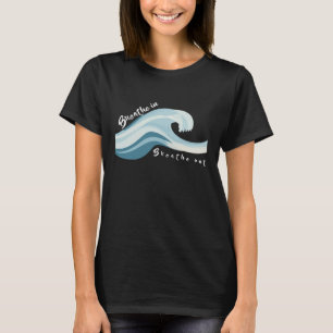 Camiseta Respire Em Respire, Calmando Design De Onda Oceâni