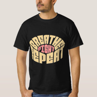 Camiseta Respire. Lutar. Repita. - Resiliência Tipografia