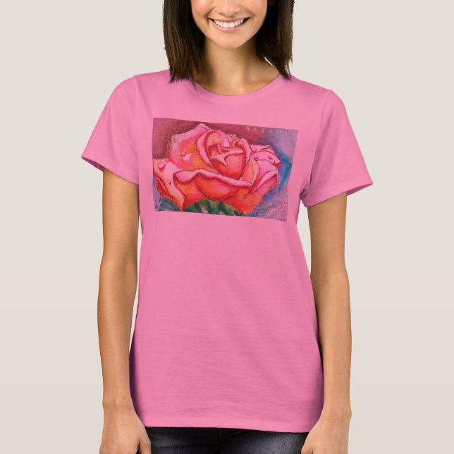 Camiseta RESPIRE! T do rosa de bebê (Frente)