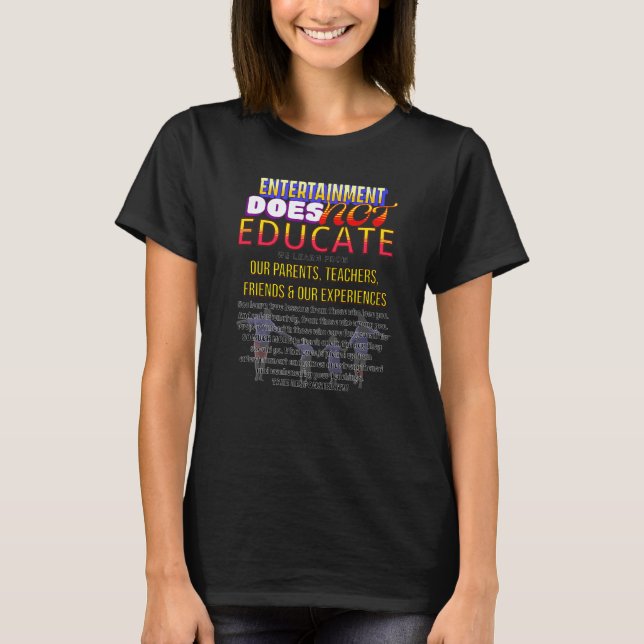 Camiseta Responsabilidade pela Educação Pais e Professores  (Frente)