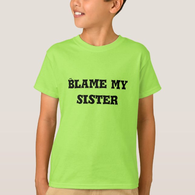 Camiseta Responsabilize meu Tshirt da juventude da irmã (Frente)