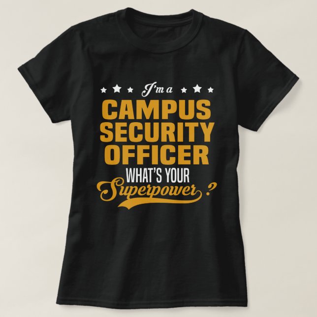 Camiseta Responsável pela Segurança do Campus (Frente do Design)