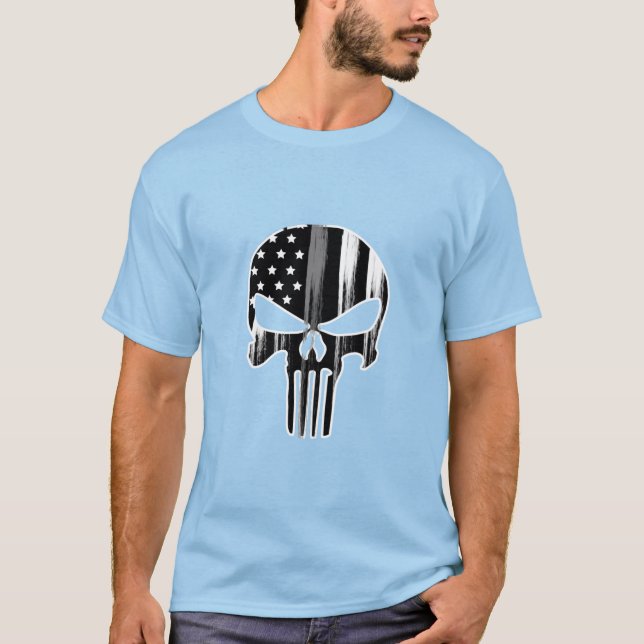 Camiseta Responsável pelas Correções à Cabeça de SKULL Sina (Frente)