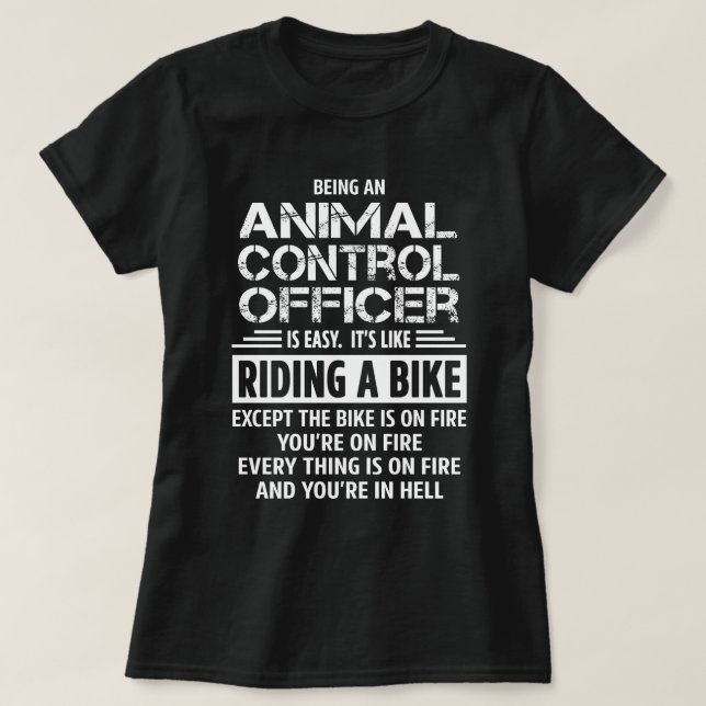 Camiseta Responsável pelo controlo dos animais (Frente do Design)