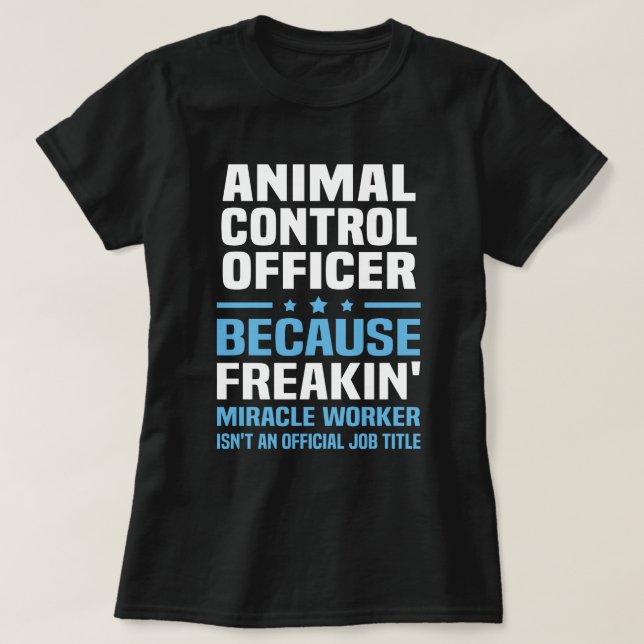 Camiseta Responsável pelo controlo dos animais (Frente do Design)
