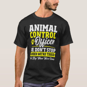 Camiseta Responsável Pelo Controlo Dos Animais Para Um Resg