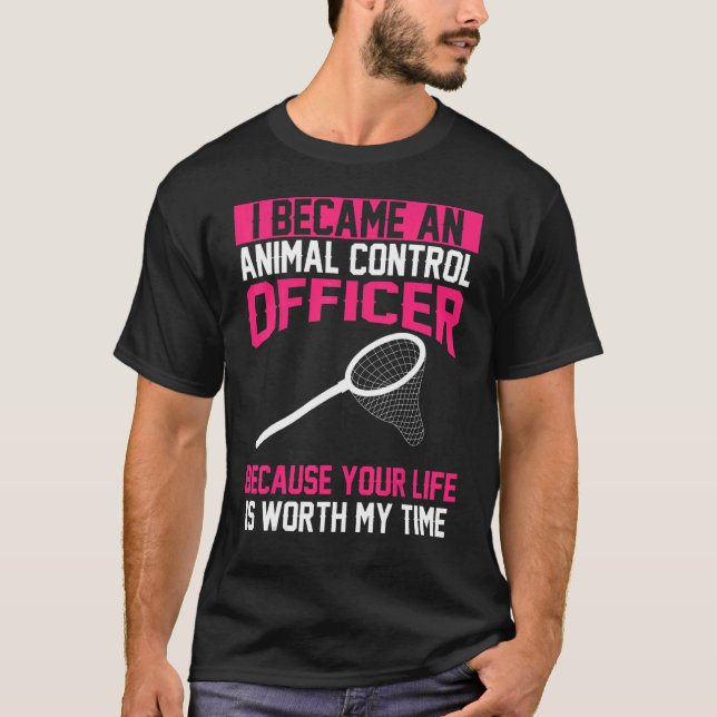 Camiseta Responsável pelo Controlo dos Animais Roupa Espeta (Frente)