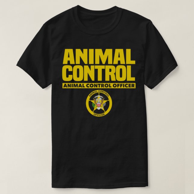 Camiseta Responsável pelo salvamento do controlo dos animai (Frente do Design)
