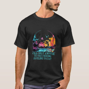 Camiseta Resposta à Linha Direta de Pesca Humor Introvertid