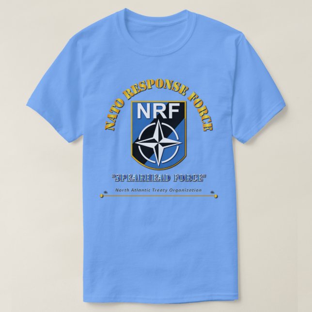 Camiseta Resposta da NATO w Texto (Frente do Design)
