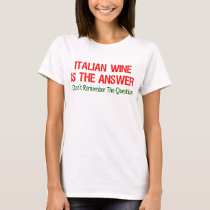 Camiseta Resposta do vinho italiano