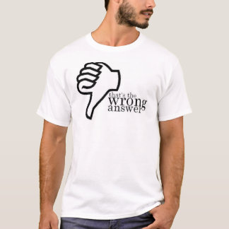 Camiseta Resposta errada