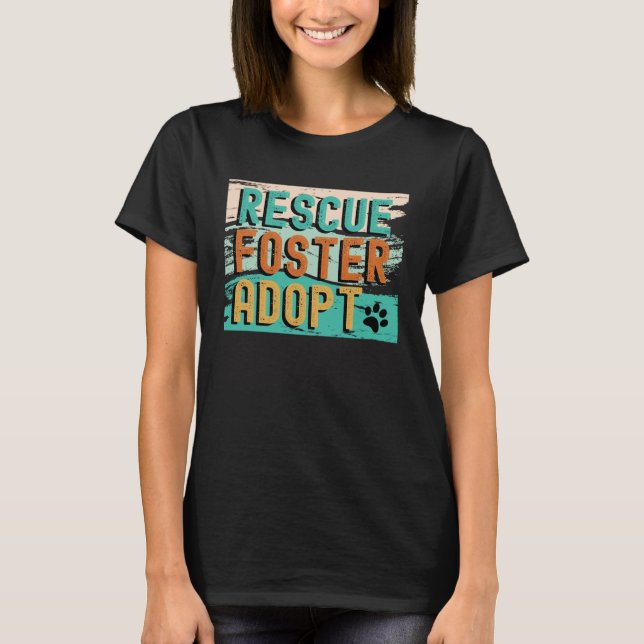 Camiseta Ressuros Adotar Gato De Cão (Frente)