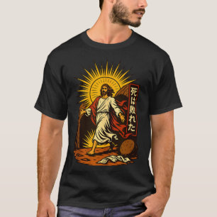 Camiseta Ressurreição de Jesus Arte Cristã Mangá Morte Derr