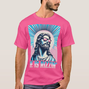 Camiseta Ressurreição Páscoa Engraçada Rizz Óculos Solares