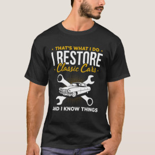 Camiseta Restauração De Carros Antigos Para Carros Entusias