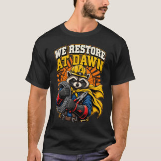 Camiseta Restauramos ao Amanhecer Lineman Guaxinim