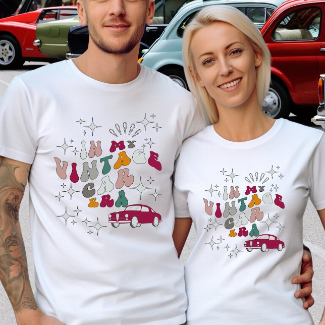 Camiseta Restaurando texto personalizado do Carro vintage n (Criador carregado)