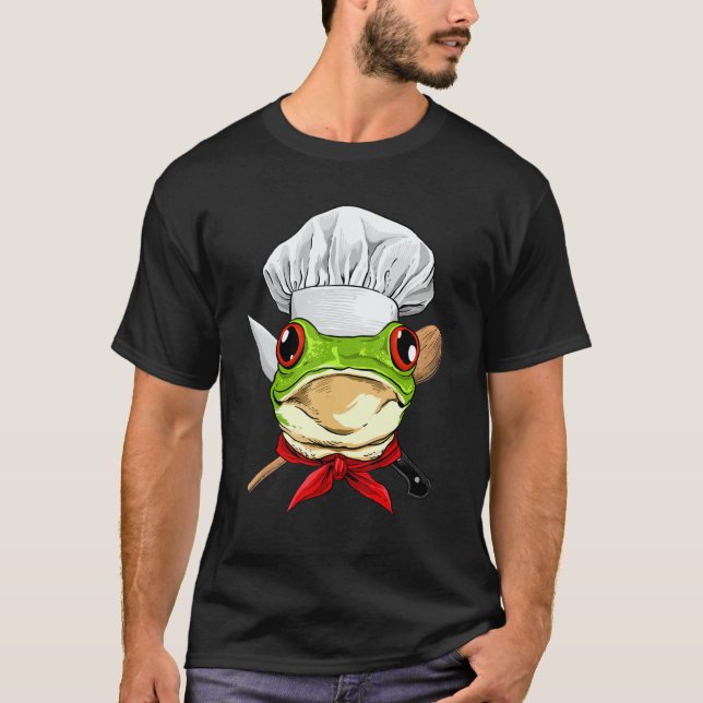 Camiseta Restaurant Frog Chef Kitchen Cook Culinary Cooking (Frente)