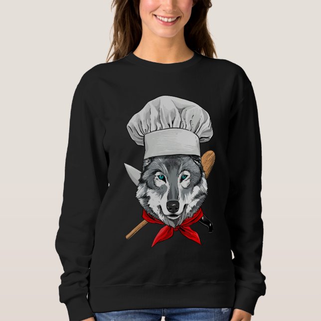 Camiseta Restaurant Gray Wolf Chef Cook Kitchen Cooking  An (Frente)