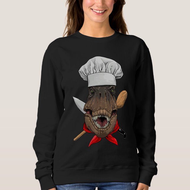 Camiseta Restaurant Rex Chef Cook Kitchen Cooking  Dinosaur (Frente)