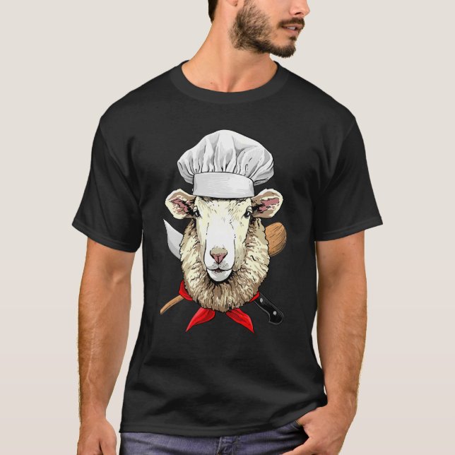 Camiseta Restaurant Sheep Lamb Chef Cook Kitchen Cooking  F (Frente)