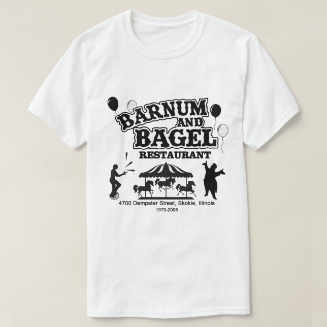Camiseta Restaurante Barnum e Bagel, Skokie, Illinois (Frente do Design)