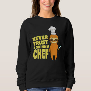 Camiseta Restaurante Culinário Nunca Confie Em Um Chef Magr
