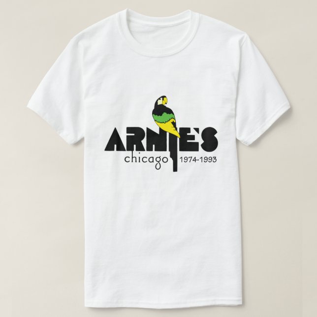 Camiseta Restaurante de Arnie, 1050 N. Rua, Chicago, IL (Frente do Design)