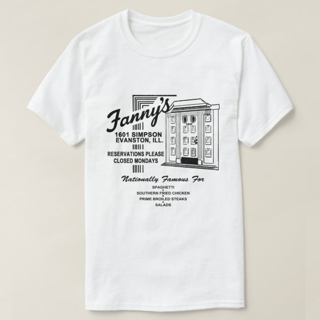 Camiseta Restaurante de Fanny, Evanston, IL (Frente do Design)