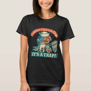 Camiseta Restaurante de frutos do mar Calamari Catch Vintag