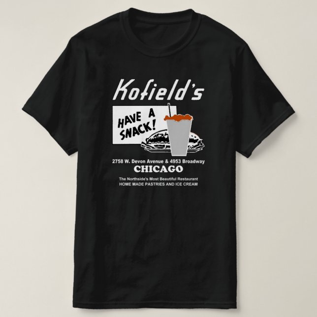 Camiseta Restaurante de Kofield, Chicago (Frente do Design)