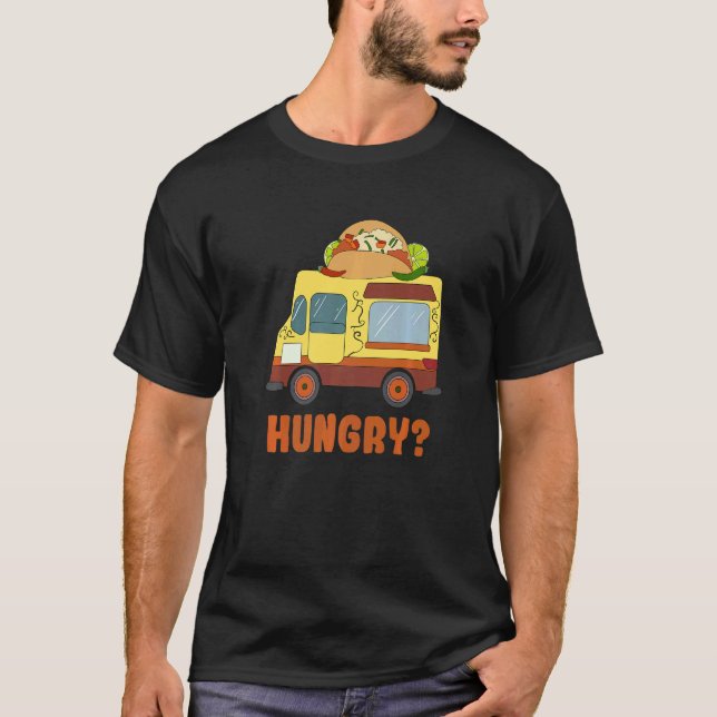 Camiseta Restaurante do Cozinhar de Caminhão com Comida Fom (Frente)