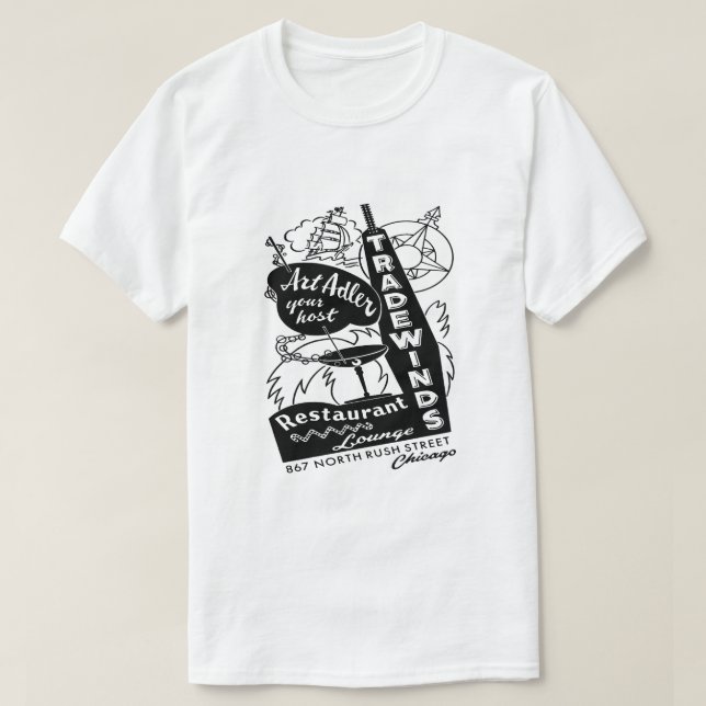 Camiseta Restaurante e Lounge, Chicago, IL (Frente do Design)