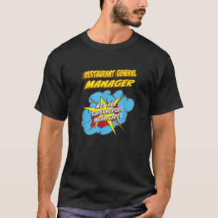 Camiseta Restaurante Gerente Geral Funny Super Herói Job T 