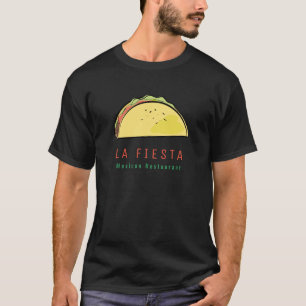 Camiseta Restaurante Mexicano Taco Moderno Negócios Preto