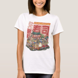 Camiseta Restaurante Steampunk Cat Sushi