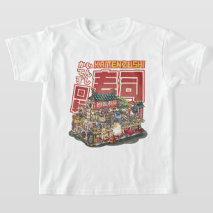 Camiseta Restaurante Steampunk Cat Sushi