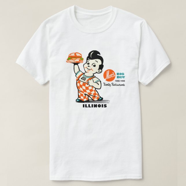 Camiseta Restaurantes Big Boy de Illinois (Frente do Design)