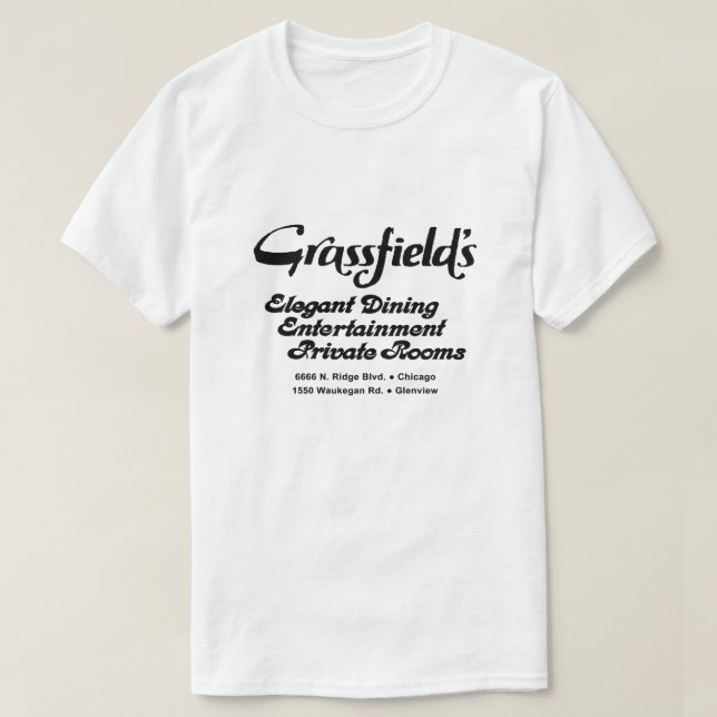 Camiseta Restaurantes de Grassfield, Chicago, Glenview, Ill (Frente do Design)